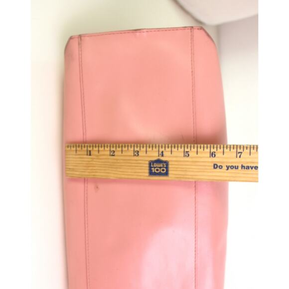 ROOMY Furla ITALY PEARL PINK GENUINE LEATHER SHOULDER BAG HANDBAG TOTE PURSE - Picture 8 of 16